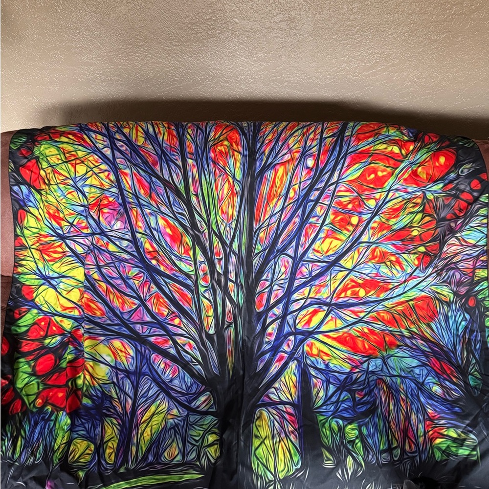Vibrant Tree Art Tapestry